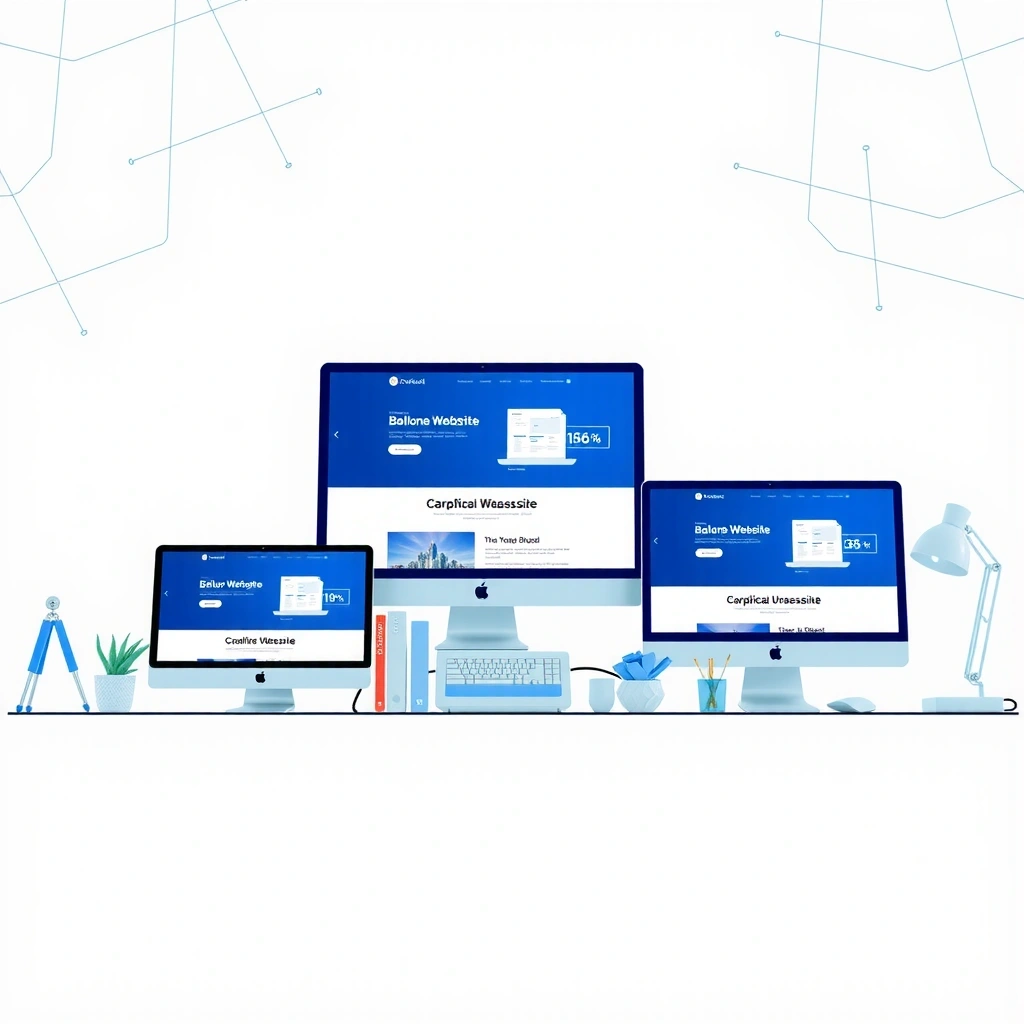 Professional web design workspace